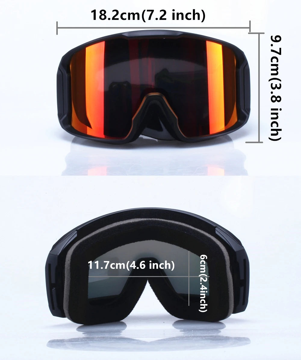 Ski Goggles Double Lens Layers Anti-Fog Big Ski Mask Glasses Skiing Men Snow Snowboard Goggles Winter Eyewear Gafas De Nieve