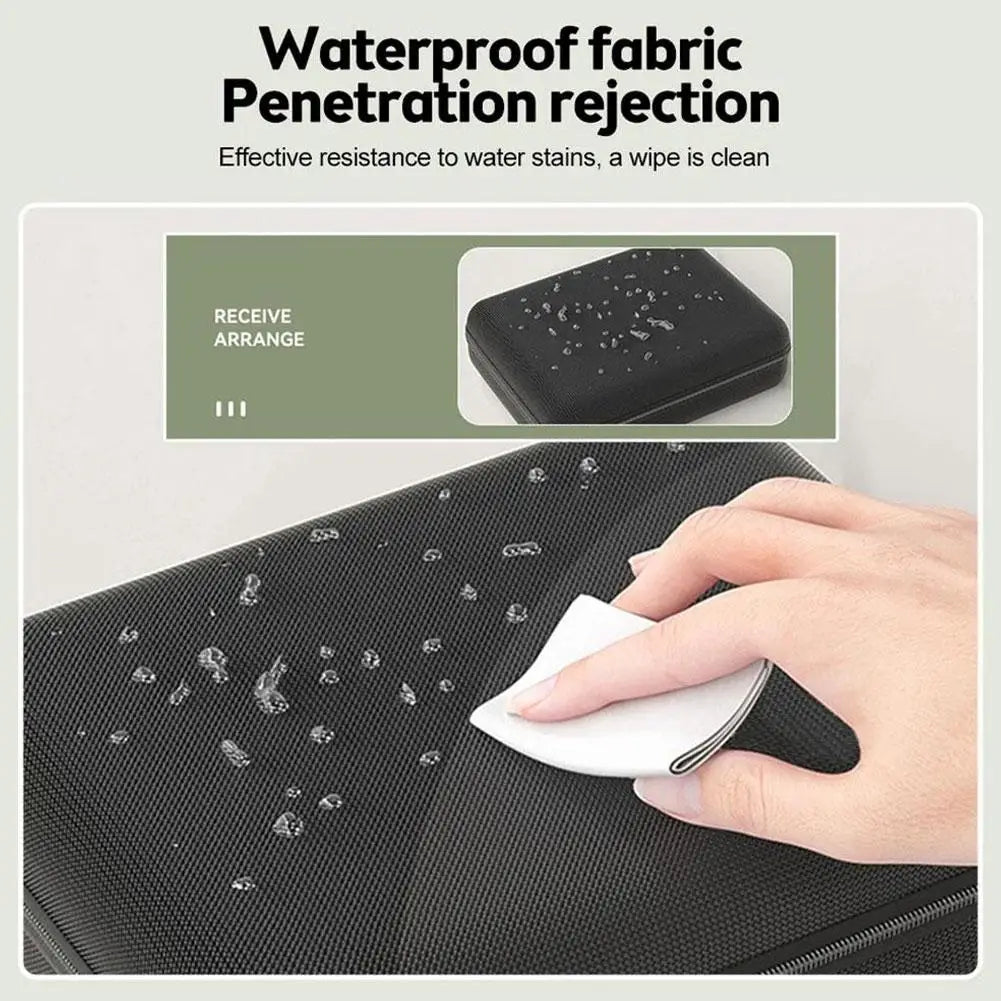 Eva Car Vacuum Cleaner Storage Box Waterproof Zipper Digital Storage Box Hard Shell Protective Bag Auto Interior Accessories