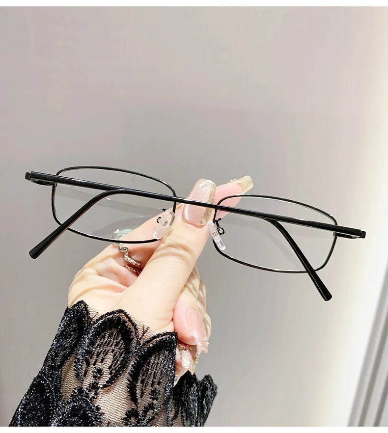 Intelligent Photochromic Myopia Glasses Women Retro Trendy Minus Sight Sunglasses 2 in 1 Farsighted Eyewear Diopter Prescription