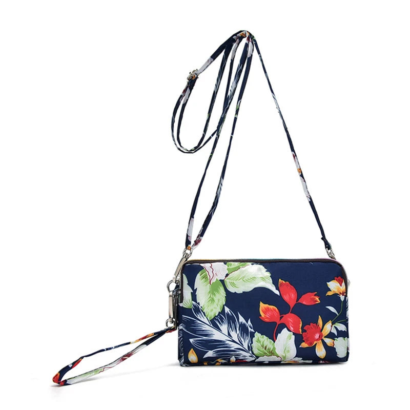 New Trendy Three-layer Women Sports Wallets Crossbody Mobile Phone Bag Pouch Messenger Clutch Bag Coin Purse Outdoor Handbag