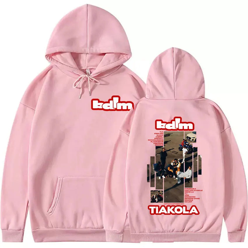 Rapper TIAKOLA Bdim Tour 2025 Album Merch Graphic Hoody Men's Fashion Oversized Sweatshirt Vintage Cozy Fleece Hoodie Streetwear