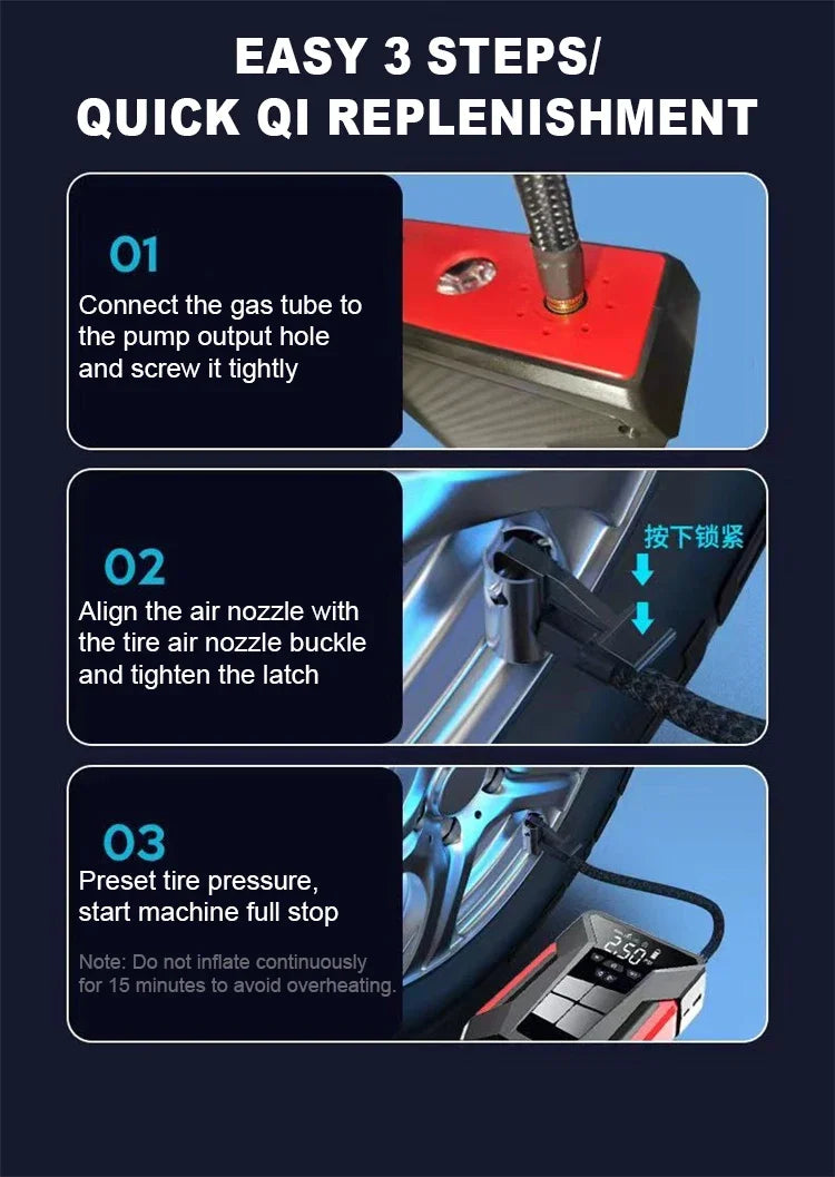 Car Jump Starter Starting Device Battery Power Bank 12V38000mAh Jumpstarter Auto Buster Emergency Booster Car Charger Jump Start