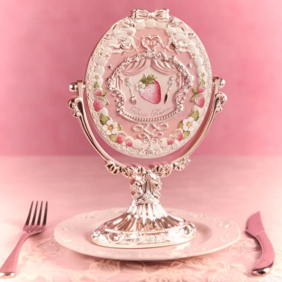 Flower Knows 9th Anniversary Desktop Mirror Air Cushion Comb Brush Bucket Flowerknow Stereoscopic Mirror Makeup Mirrors Tool Set