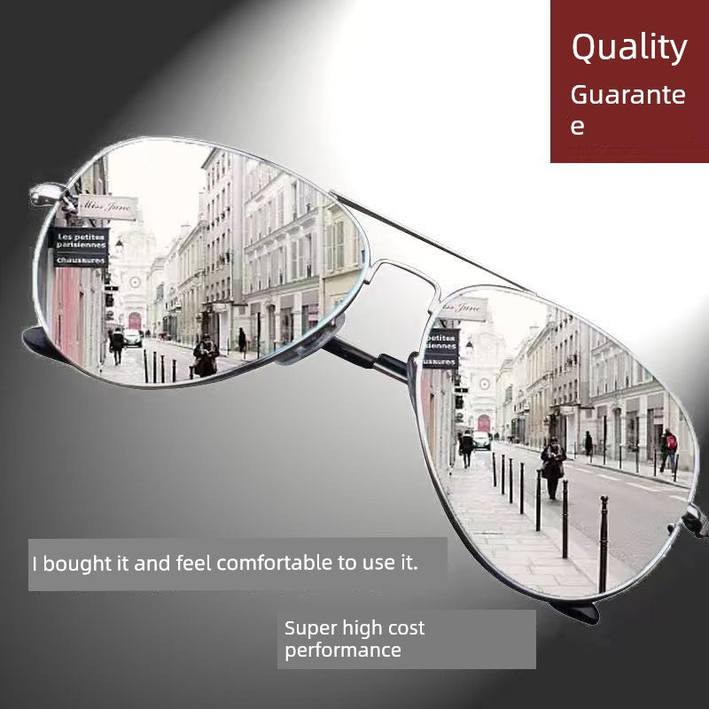 Classic Fashion Men's and Women's Colorful Sunglasses Retro Pilot Glasses Toad Metal Sunglasses