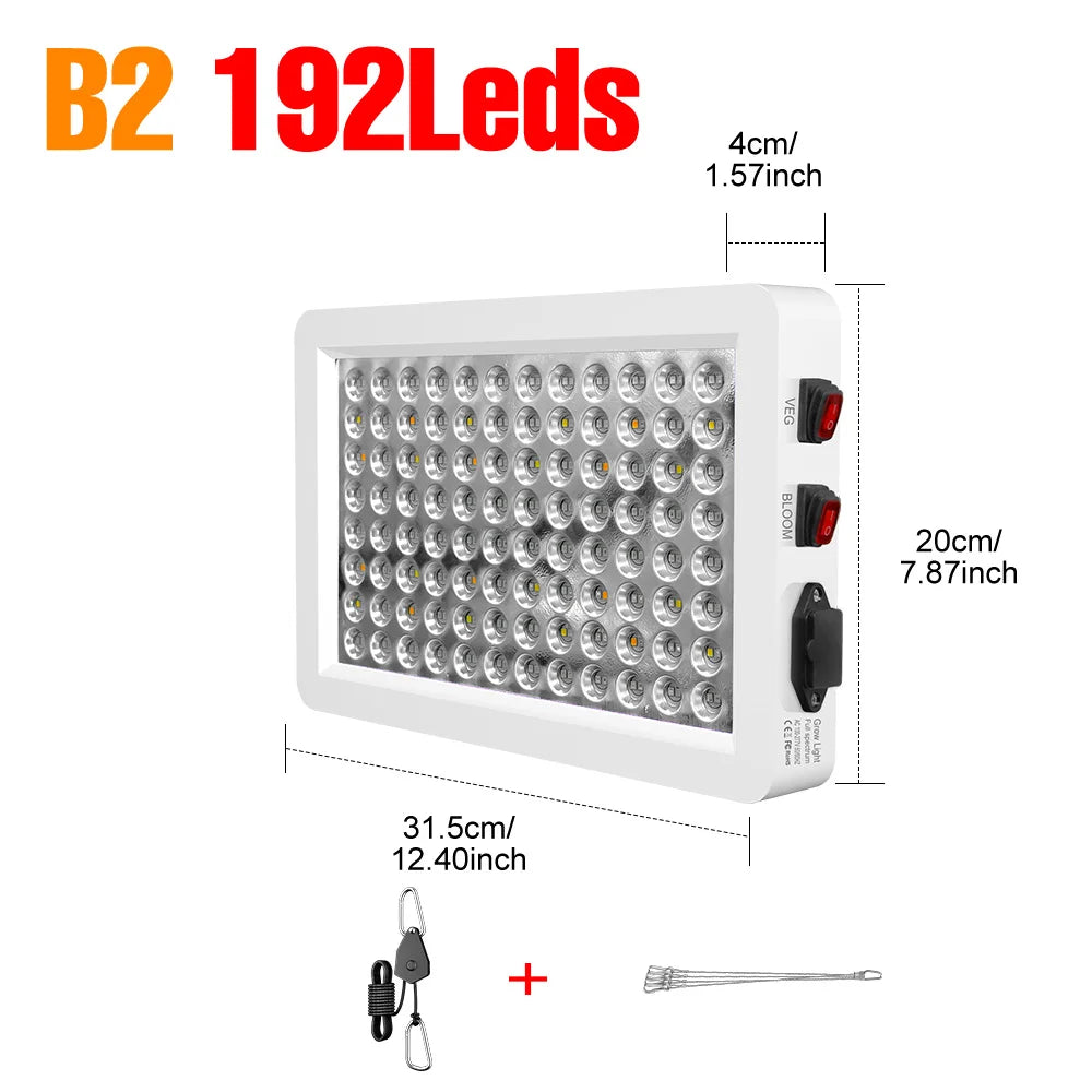 600W LED Grow Lights Full Spectrum Plant Cultivation Lamp 220V Indoor Greenhouse Tent Hydroponics Succulent Vegs Fill Lighting