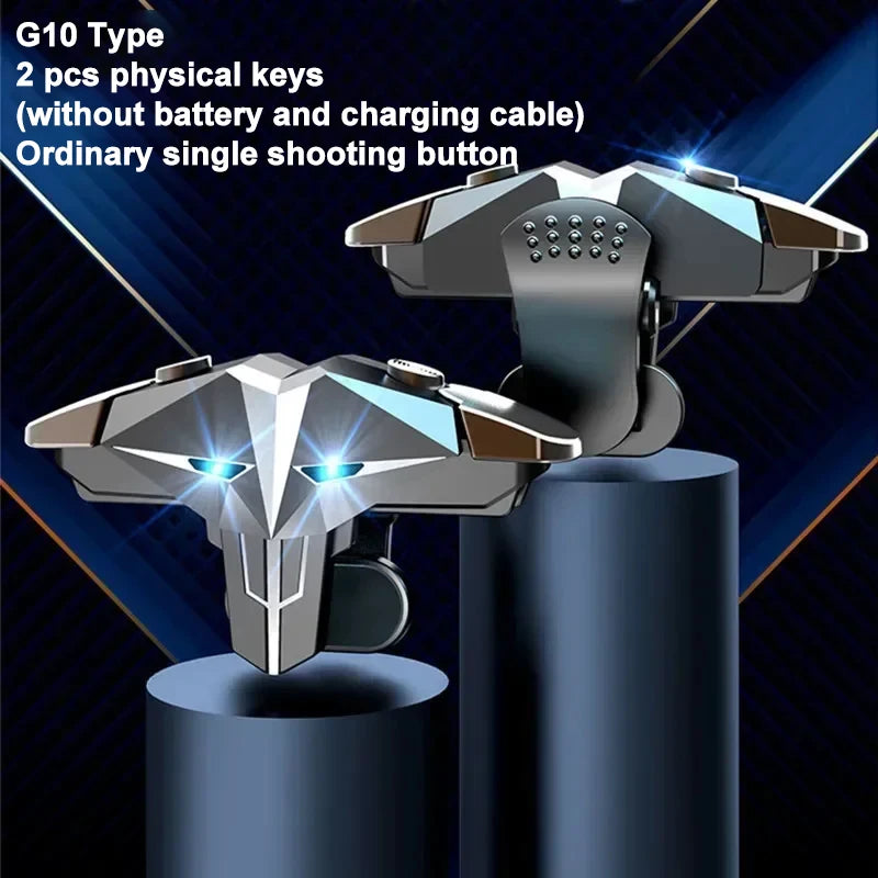 G10 Mobile Phone Game Trigger 4 Fingers Aim Shooting Free Fire L1 R1 Gamepad Joystick Controller for IOS Android E-sports Button