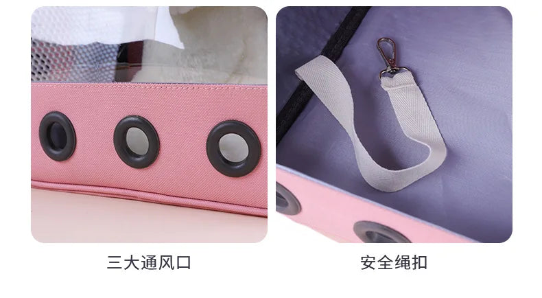 Cat bag, convenient for going out, pet dog, hamster, hedgehog, travel backpack, convenient outdoor bag bird mouse guinea pig bag