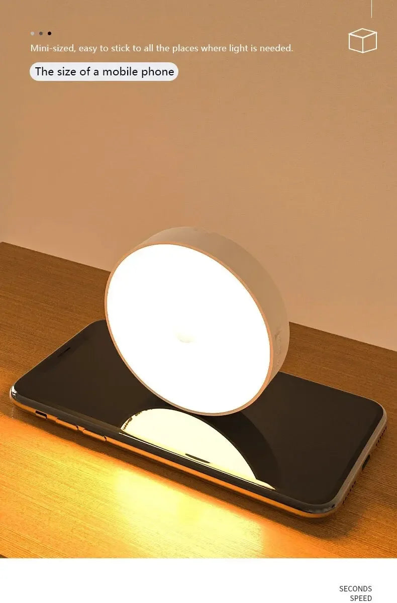 Human Intelligent Light Portable LED Night USB Charging Induction Emergency Bedside Cabinet WardrobeAutomatic Switch Lighting