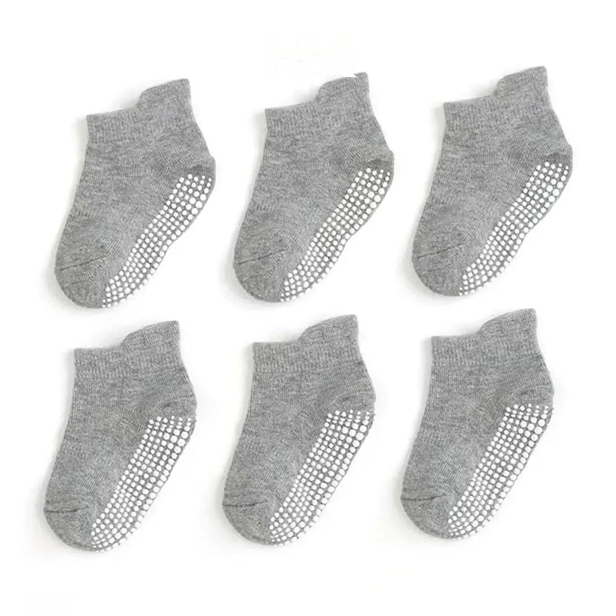 6Pairs Baby's Non-slip Floor Socks For Toddler Kids Boys Indoor Activities Learn To Walk Ankle Socks