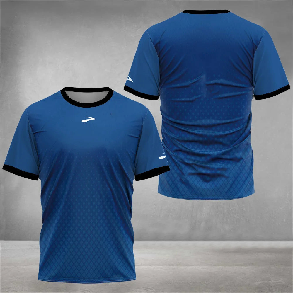New Men's Crew Neck T-shirt Top Summer Holiday Lightweight Beach Short Sleeve Tee Tennis Badminton Volleyball Casual T-Shirt top