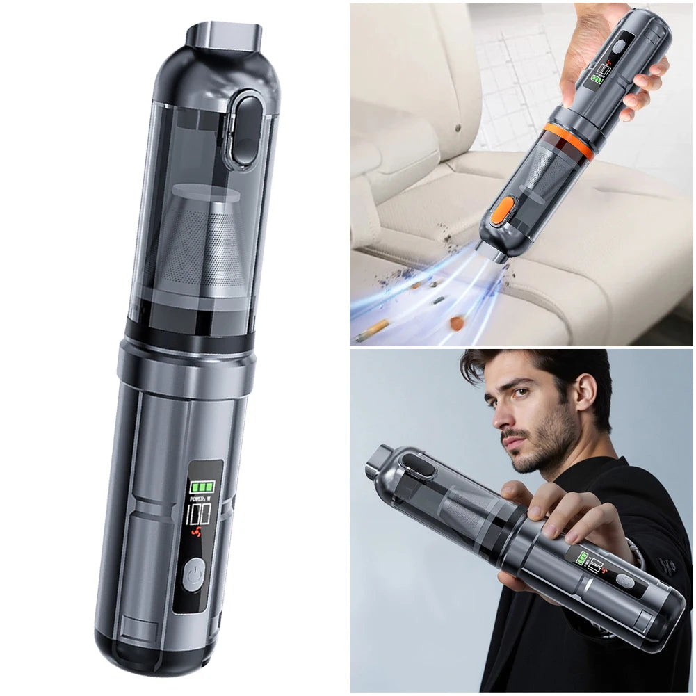 15000PA Car Vacuum Cleaner with Brushless Motor Handheld Vacuum Portable Cordless Compressed Air Duster for Car Home Office Pet