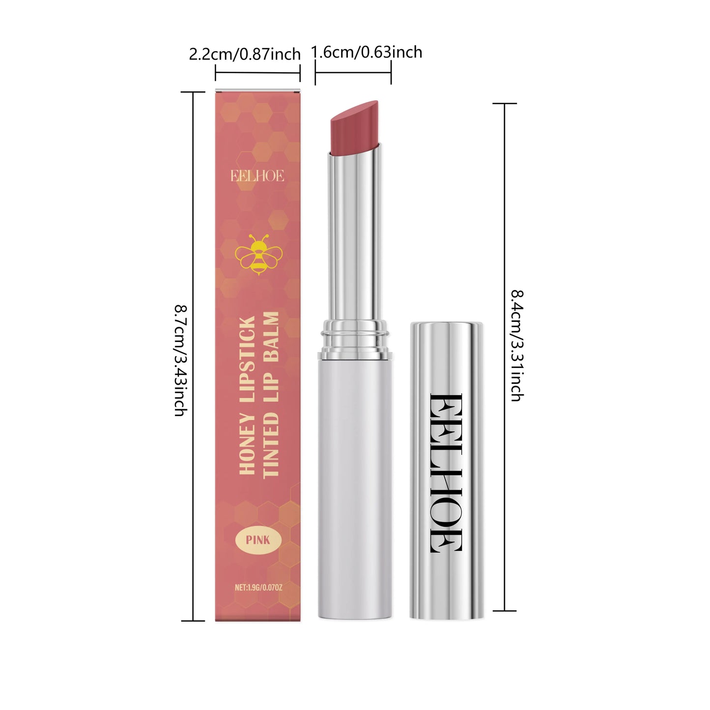 Pink Moisturizing Honey Lipstick Deep Moisturizing Restore Lip Elasticity Prevent Chapped Lips Hydrating Dryness Care Lip Balm