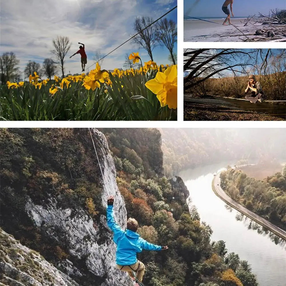 10*0.5m Outdoor Extreme Sports Slackline New Style Thickening Soft Rope Fitness Balance Rope Fitness Balance Rope