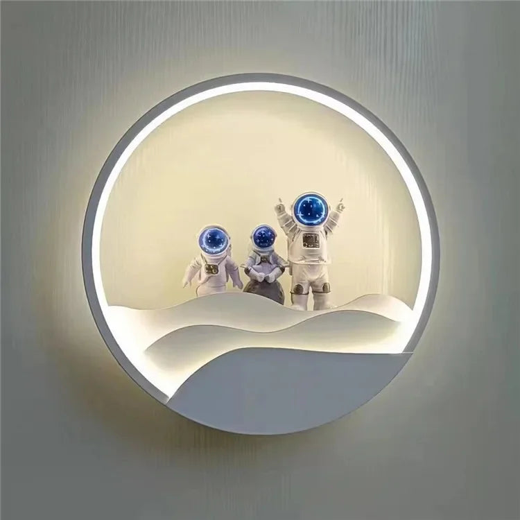 Modern Kids Room Ceiling Fan Light Cartoon Moon Astronaut Ceiling Lamp Boy Girl Bedroom Nursery Study Chandelier Ceiling Lights