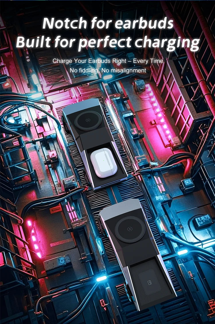 New Cybertruck Multifunctional 3-in-1 Wireless Charger Desktop Qi2 Charger for IPhone (15W),Iwatch (5W), Airpods (2.5W) Charging