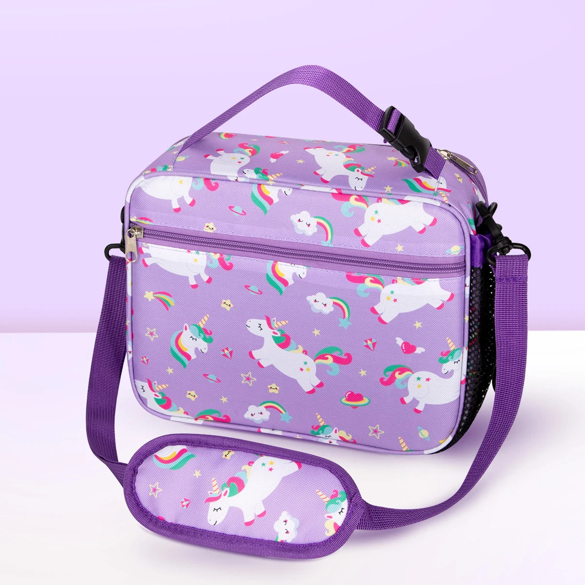 Cartoon Insulated Lunch Bag for Student Portable Food Thermal Box Waterproof Office Lunchbox With Shoulder Strap Insulated Case