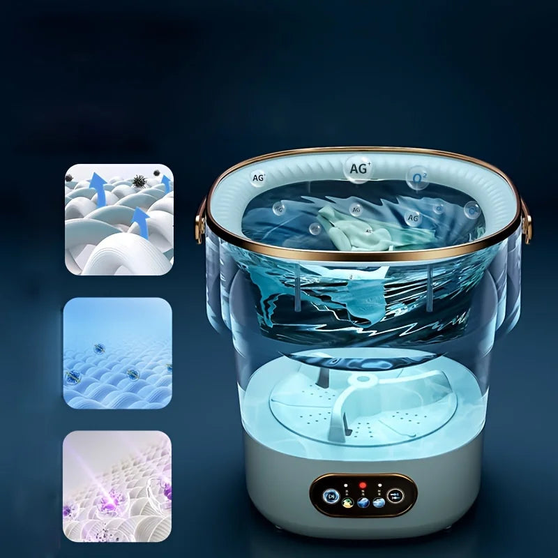 Portable Small Washing Dryer Machine Collapsible Washer Apartment Travel Socks Underwear Panties Washing Machine