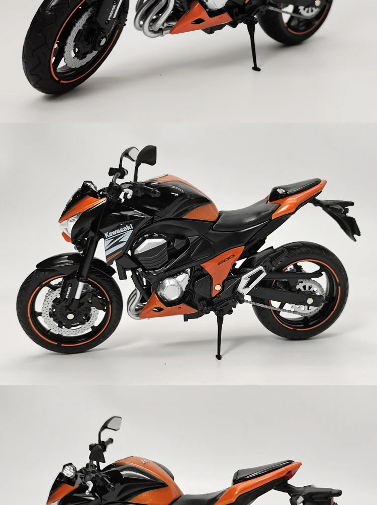 1/12 Kawasaki Ninja Z800 Alloy Racing Cross-country Motorcycle Model Simulation Metal Toy Street Motorcycle Model Childrens Gift