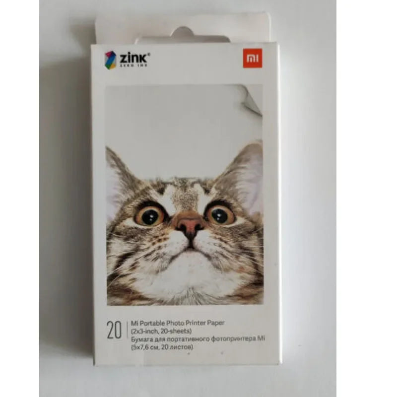 Global Version Original Xiaomi Zink 2"x3" Premium Photo Paper 20 Pack Sealed New For Xiaomi ZINK AR Pocket Printer 1s