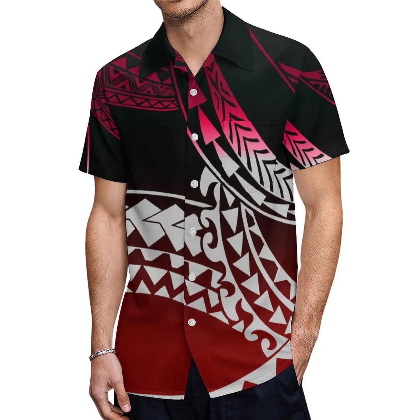 Custom Polynesian Tribal Couple Set Samoan Women'S Temperament Slim Dress Women'S Mermaid Maxi Skirt Men'S Shirt