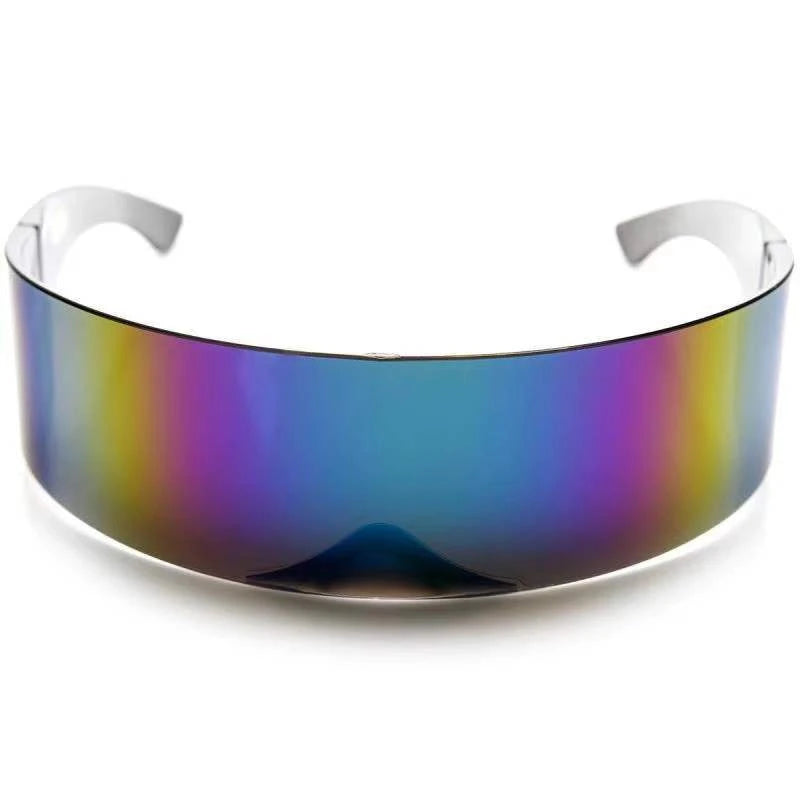 New Arrival Y2k women Sunglasses Laser Eyeglasses technological sense Mirrored Lens Eyewear Glasses integrated Men sun glasses