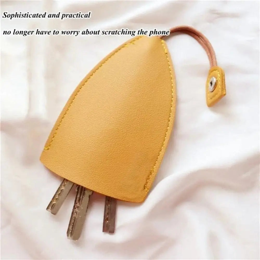 Creative PU Leather Pull Out Cute Large Capacity Car Key Case Car Keychain Stylish PU Leather Key Wallets for Protecting Key