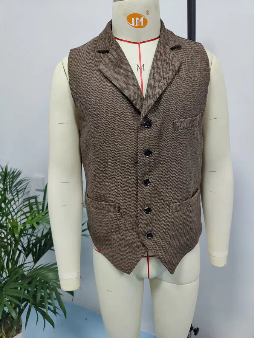 Men's Casual Sleeveless Vest, Slim Fit Waistcoat, Plus Size Outerwear, Trendy Summer Top