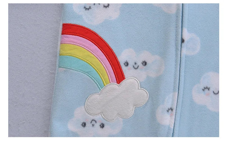 24M Toddler Baby Clothes Romper Children Fleece Outdoor Clothing Winter Warm Climbing Jumpsuit Zipper One-piece Coverall Pajamas