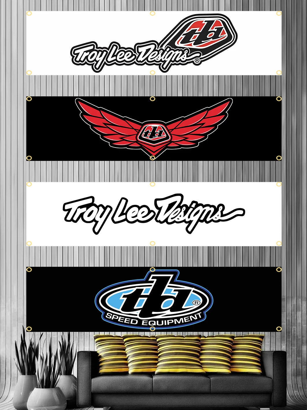 60X240cm Troy lee designs Auto Parts Flag Banner Flag Polyester Printed Garage or Outdoor Decoration Tapestry