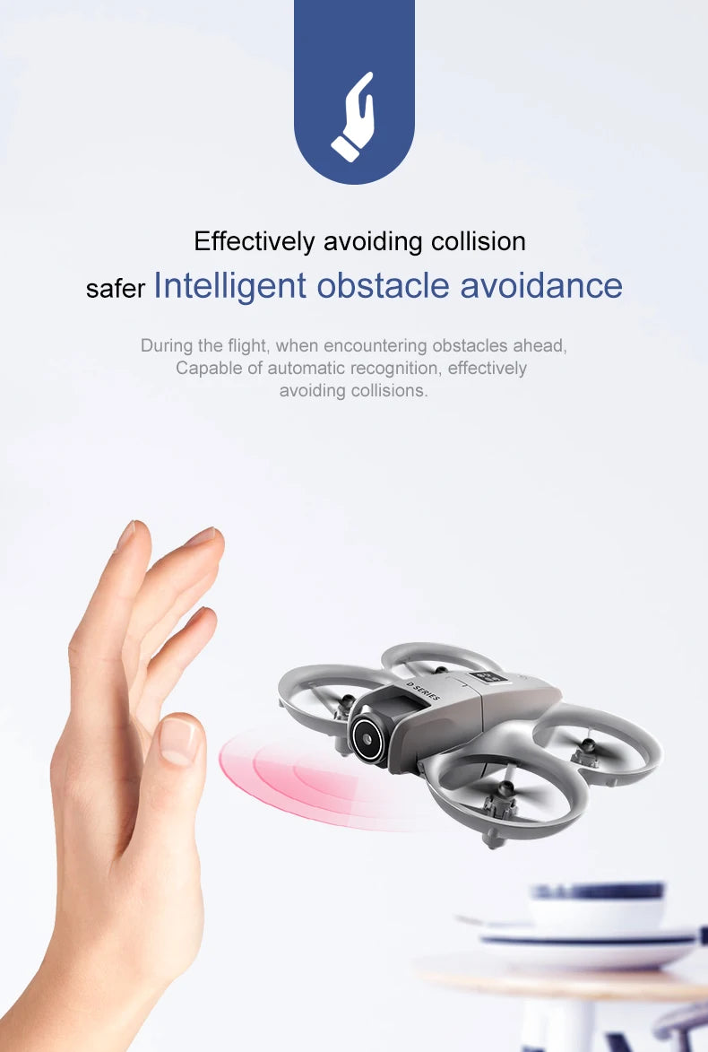 D16 Mini RC Quadcopter Drone Wide Angl 1080P HD Dual Camera 5G WIFI FPV UAV Obstacle Avoidance Optical Flow Perfect  Outdoor Toy