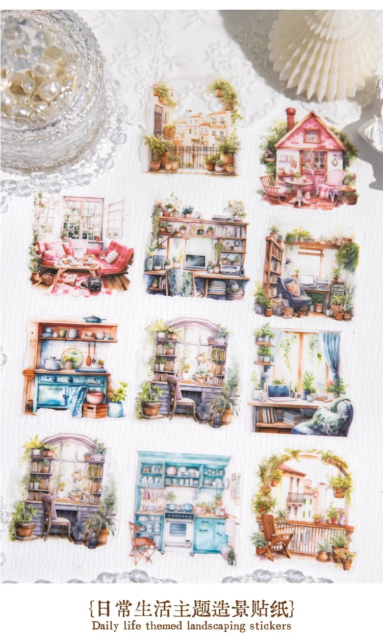 20pcs/lot Kawaii Stationery Stickers everyday household chores sticker pack DIY Craft Scrapbooking Album Junk Journal