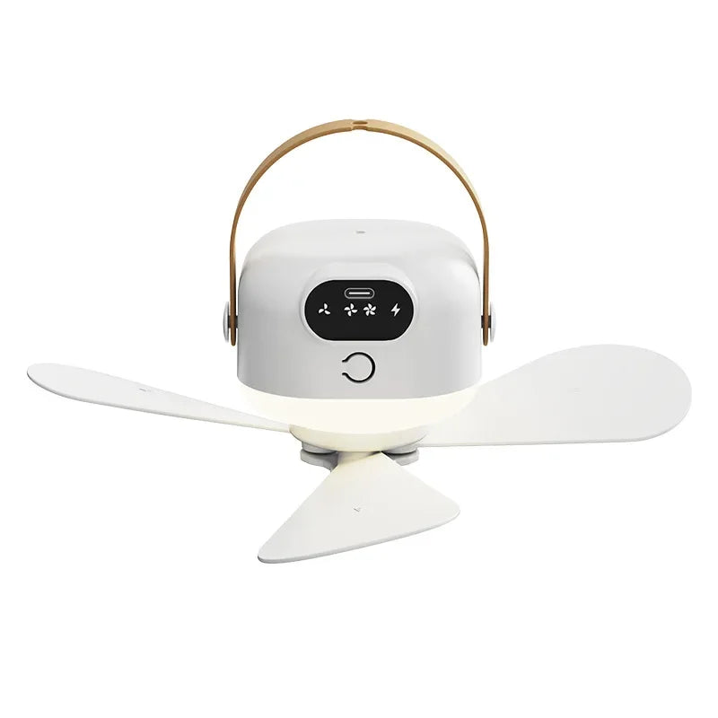 Outdoor Fan Small Ceiling Dormitory Night Light Remote Control Electric Fan Home