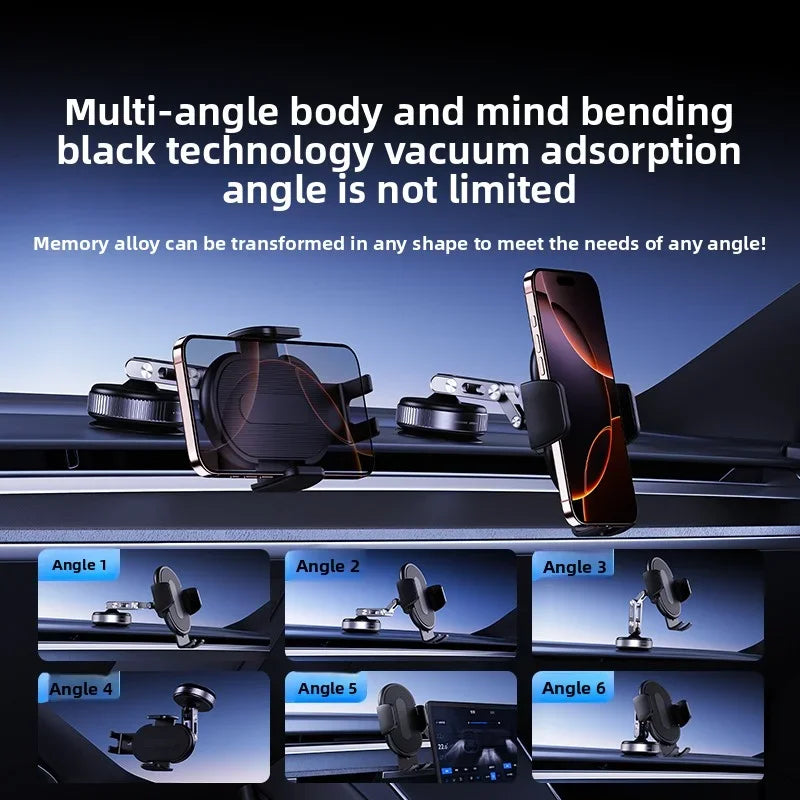 Vacuum Suction Car Phone Holder for Dashboard/Display/Glass Navigation, Universal Fit for Smartphones Over 4.7 Inches