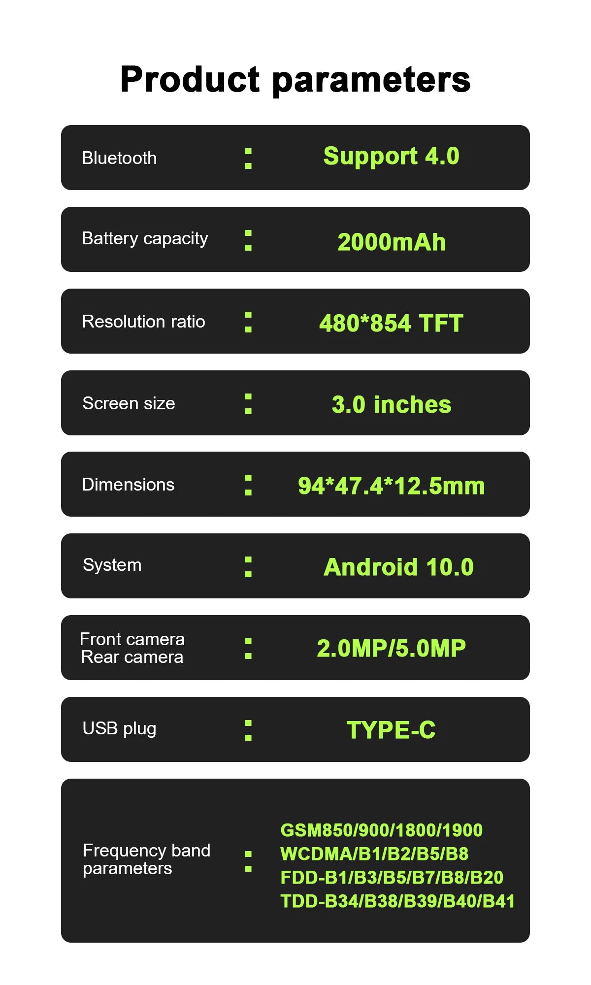 SERVO KING 9000 3.0" HD Display Small Smartphone Android 10.0 Network 4G LTE 2GB+16GB 2000mAh Face Recognition Mini Mobile Phone