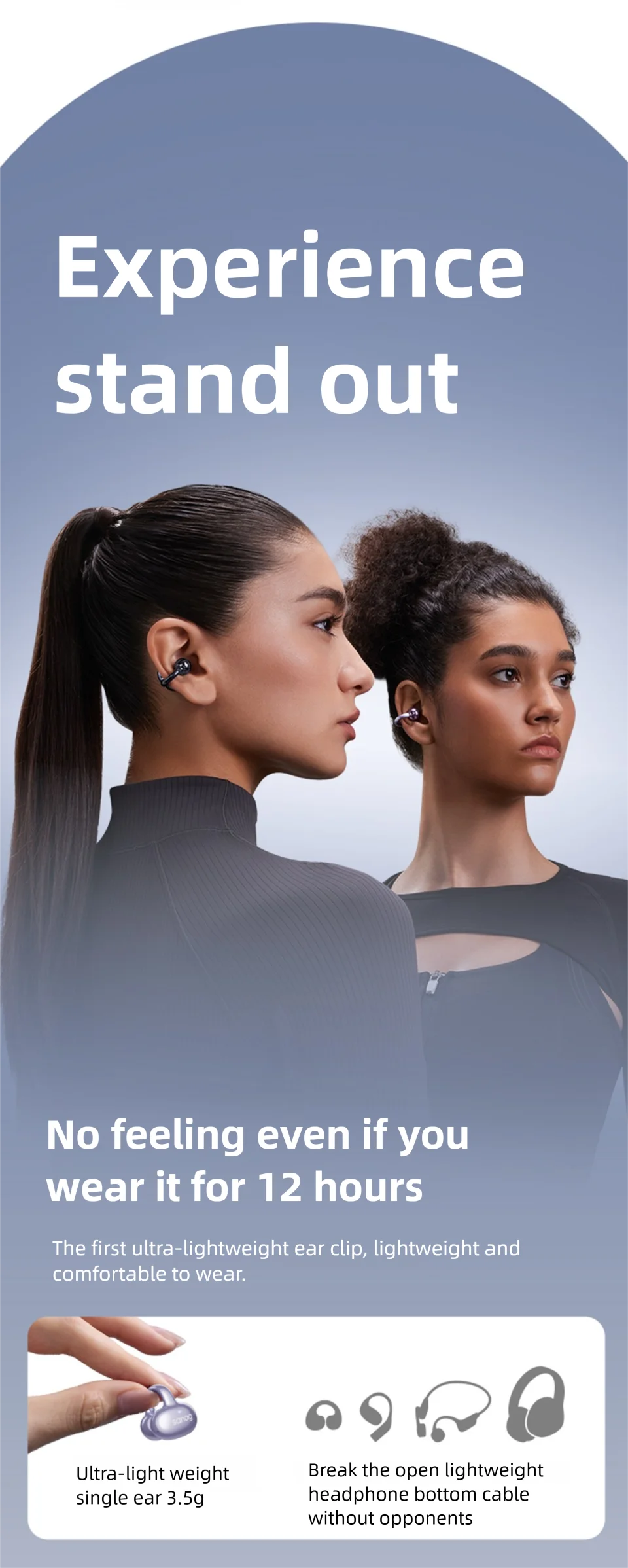 Sanag S6S AI Earphone Open Ear Earphone FreeClip 3D Stereo Sound Bluetooth 5.3 OWS Sport Headphones IPX4 Waterproof