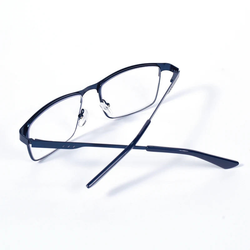2025 NEW Men Blue light blocking Reading Glasses for Men Metal Full Frame Readers Magnifier Presbyopia Lens Eyewear +75+100+125