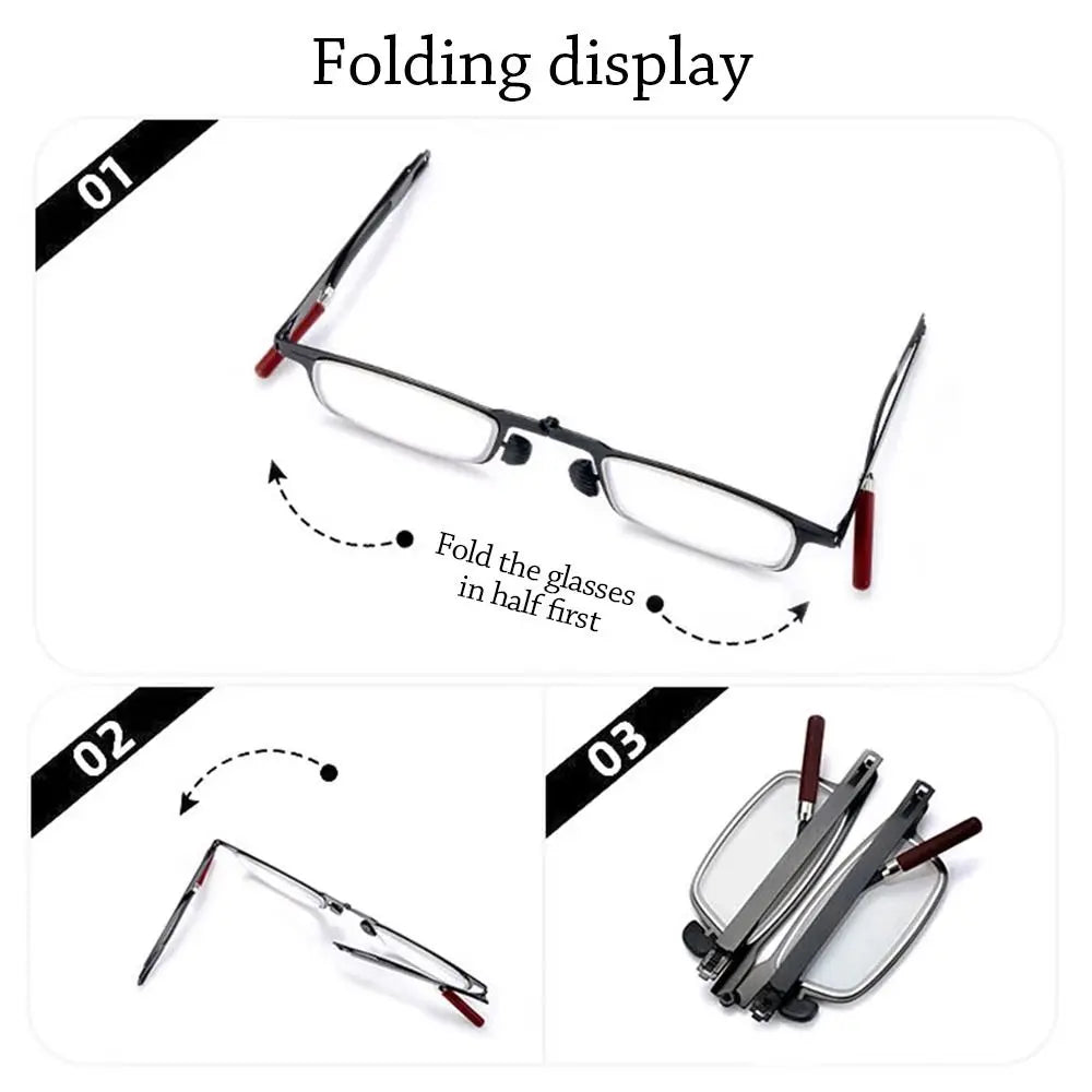 Blue Ray Blocking Anti-Blue Light Reading Glasses Mobile Phone Holder Portable Optical Spectacle Eyeglass Ultralight Metal
