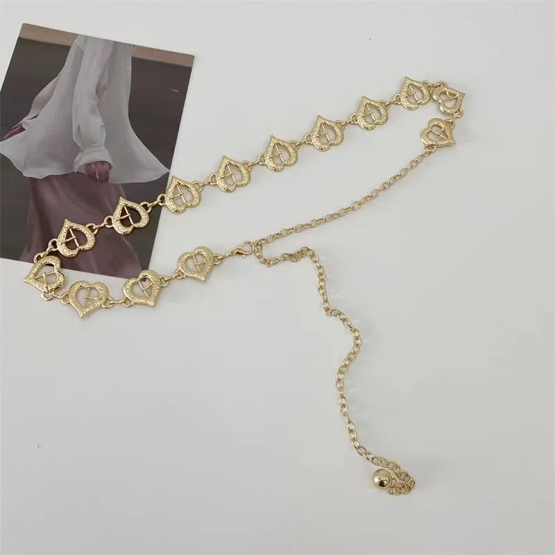 Fashion Retro Metal Accessories Fedora Belt Accessories Men Women Hats Straw Hat Accessories Belt Chain Decoration