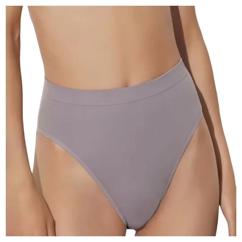 1Pc High Waist Panties For Women Sport Seamless Briefs High-Leg Cut Underpants Female  Sexy Lingerie Solid Color Underwear