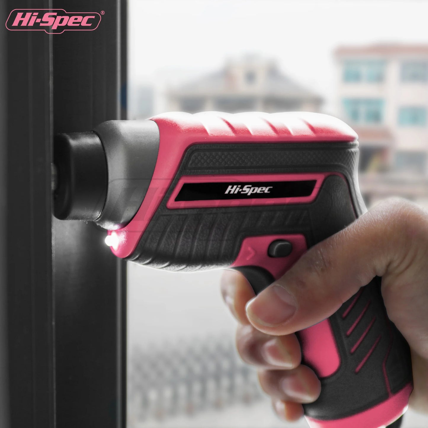 Hi-Spec Pink 3.6V Electric Screwdriver Rechargable Cordless Screwdriver Small Screw Gun USB Charge Powerful Electric Screwdriver