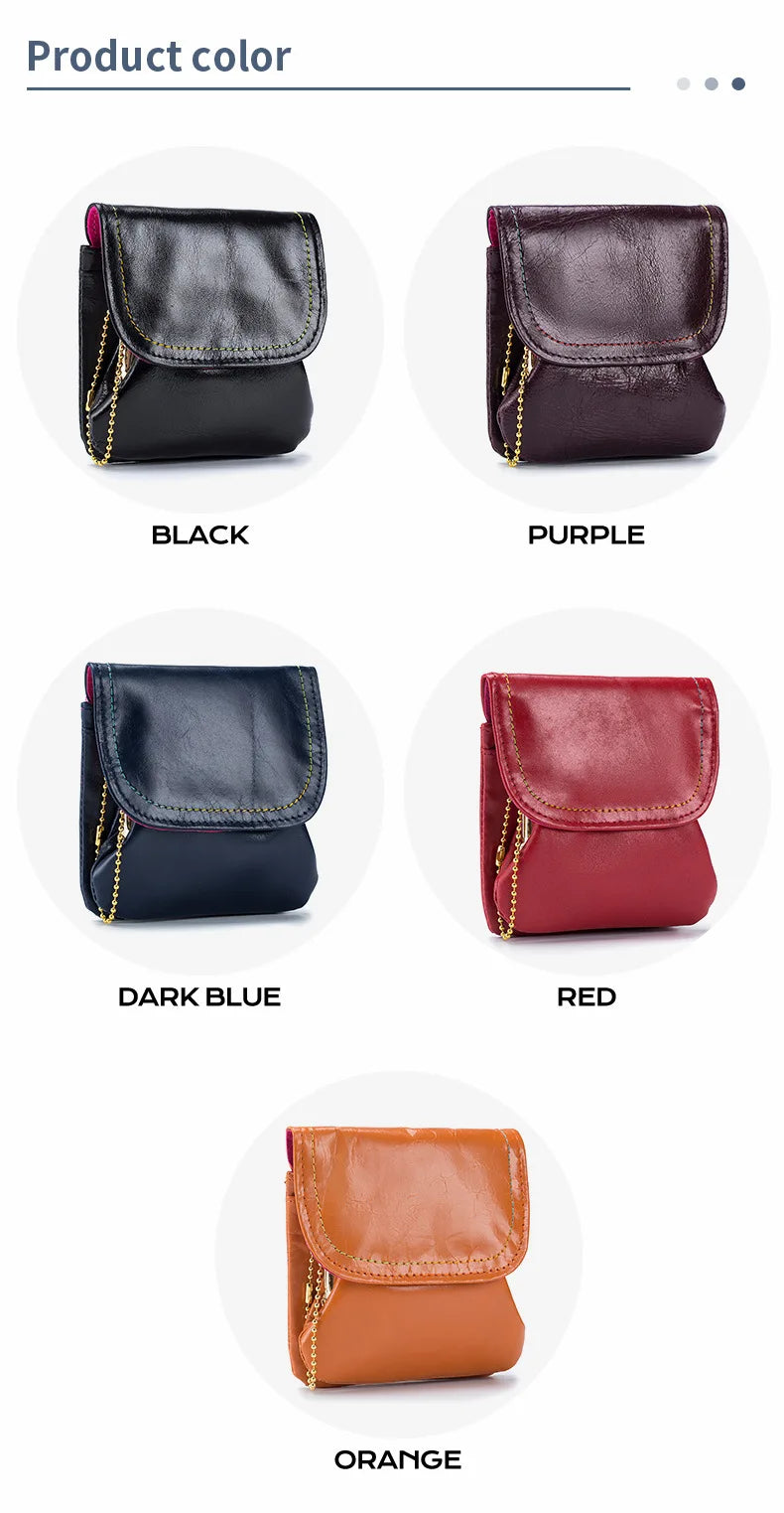 New Cowhide Wallets for Women Female Genuine Leather Purses Fashion Large Capacity Cute Wallet Money Bag Small Coin Card Holders