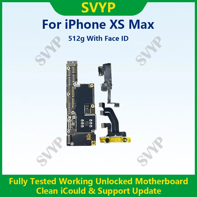 Fully Tested 100%Working Mainboard For iPhone X/XR/XS/XS Max With Face ID 64g/256g Cleaned iCloud And Unlocked Phone Motherboard