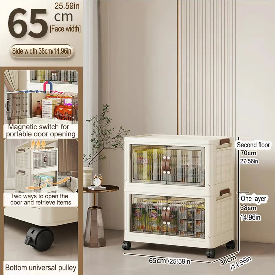 Large Capacity Folding Storage Cabinet - Dustproof Wardrobe Closet Organizer Easy Install