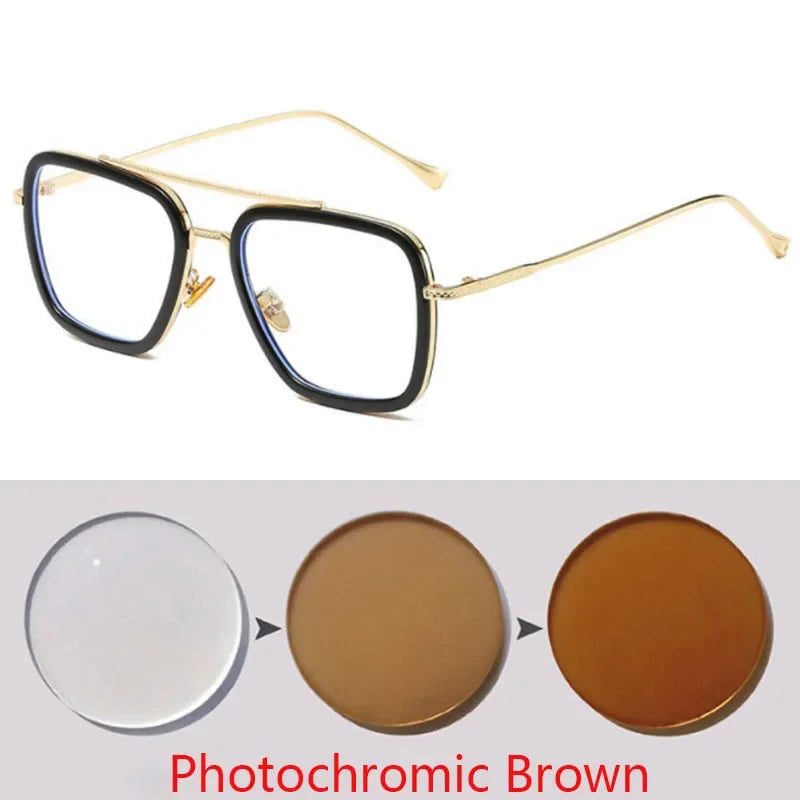 SPH -0.5 -0.75 -1.0 to -6 Fashion Metal Style For Women Sunglasses Men Square Brand Design Sun Glasses