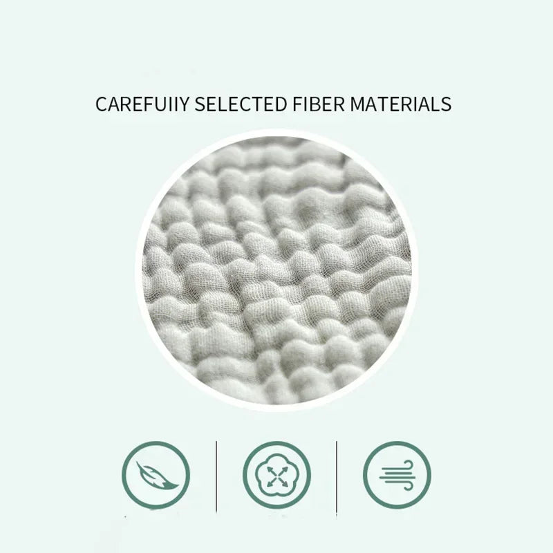 6 Layers Baby Bath Towel Kids Swaddle Wrap Bedding Pure Cotton Bubble Muslin Blanket Infant Gauze Receiving Blanket 105*105cm
