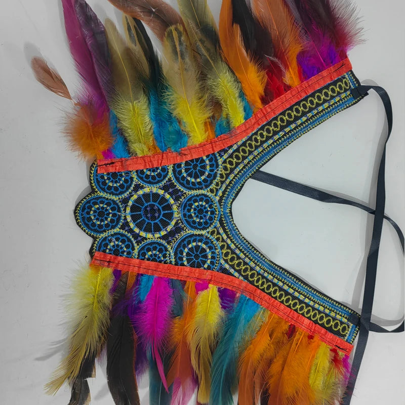 Halloween party costume, collar, scarf, Gothic feather collar and shoulders witch role-playing, available for both women and men