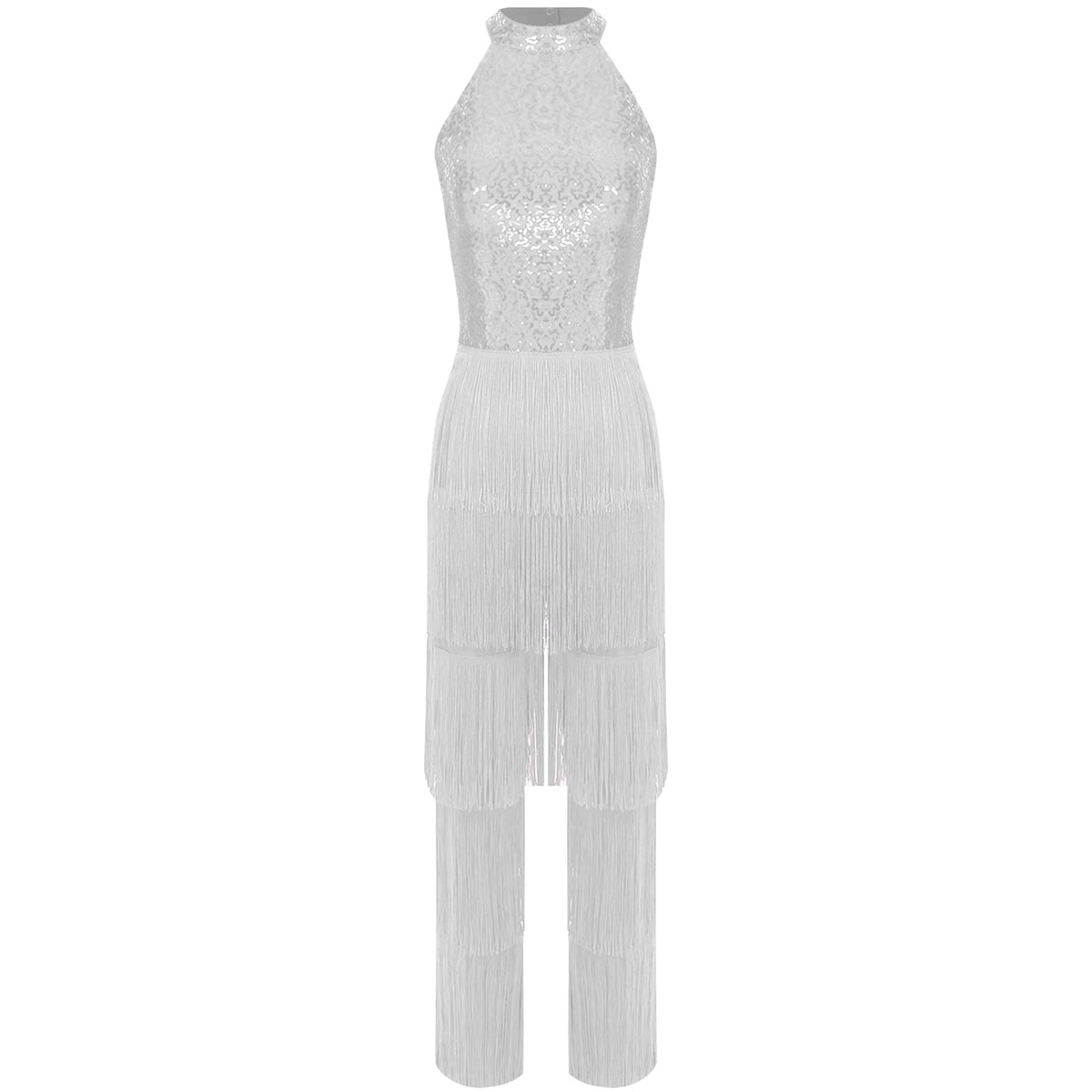 Halloween Hippie Costume womne Vintage 70s Disco Stage Performance Dancing Jumpsuit Singer Sequins Tassel Tango Cha-cha Costumes