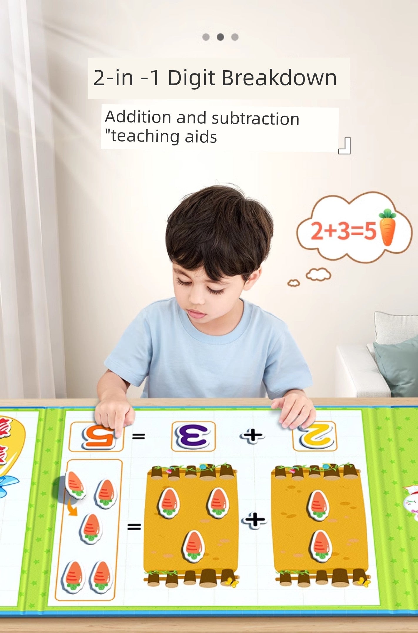 Kindergarten Mathematics Addition and Subtraction Teaching Aids Handy Gadget 10 Grid Number Less than 20 Kids Arithmetic Decomposition Enlightenment 0-10