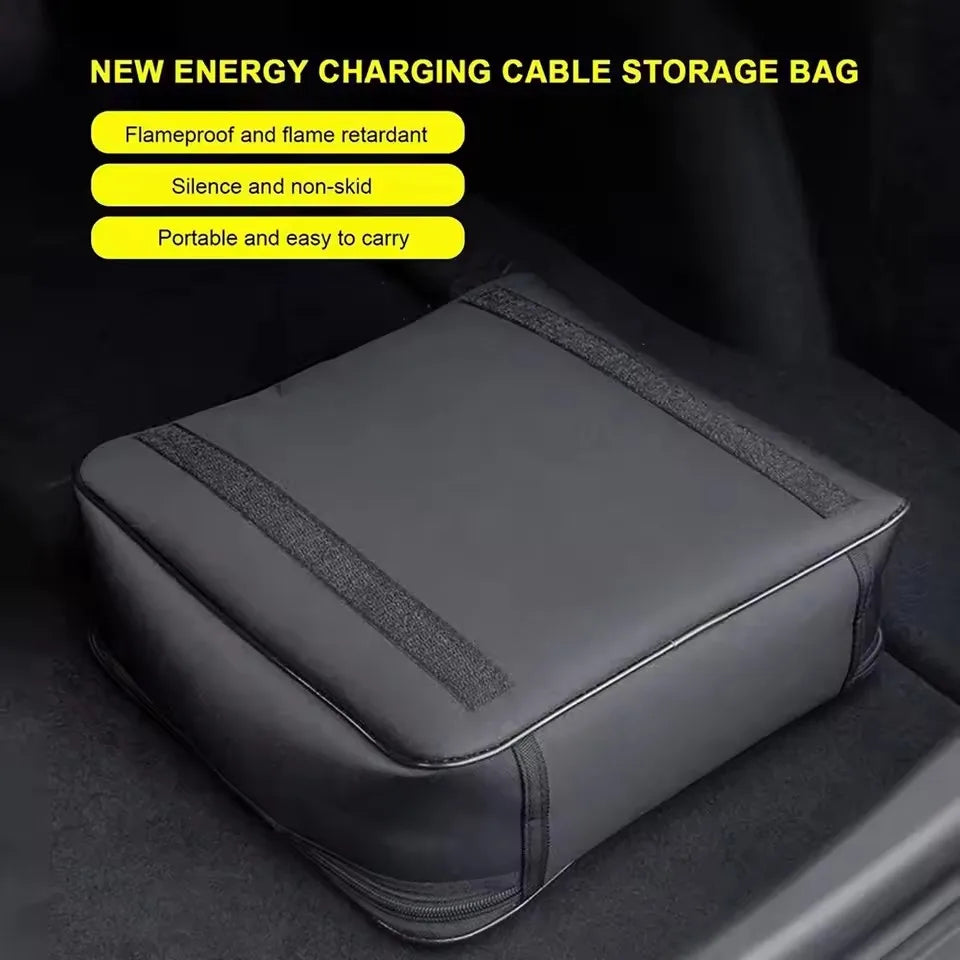Electric Car charger Plugs Storage Carry Bag EV Car Charging Cable Sockets Waterproof Fire Retardant Equipment Container
