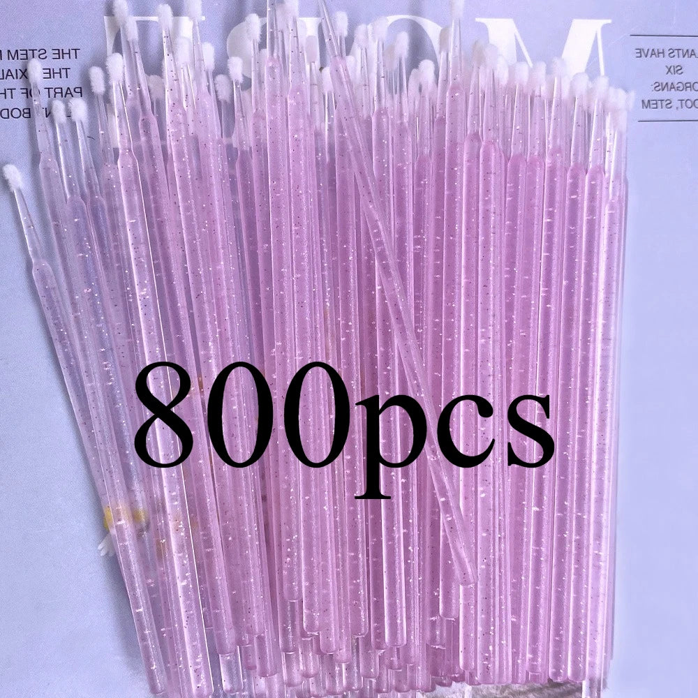 400/800pcs Micro Brush Crystal Lash Removing Swab Microbrush Mascara Wands Applicator Eyelash Extension Makeup brushes Tools